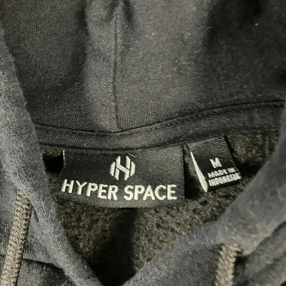 Hyper Space NASA Hoodie Men’s Medium Black Astronaut Graphic Pullover Streetwear